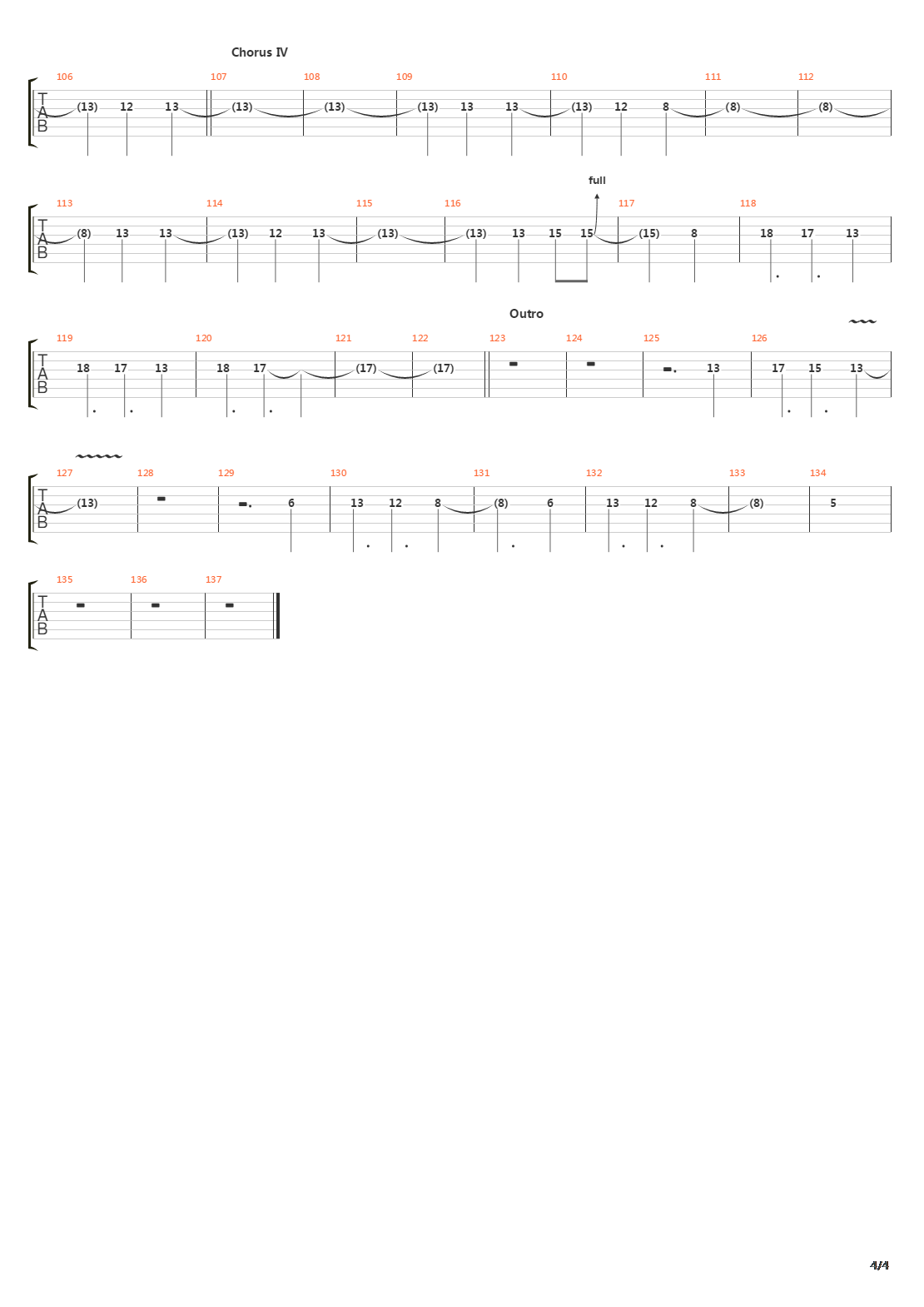 Attack吉他谱