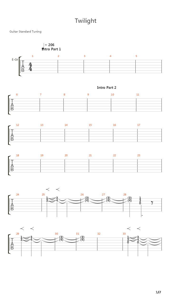 Twilight吉他谱