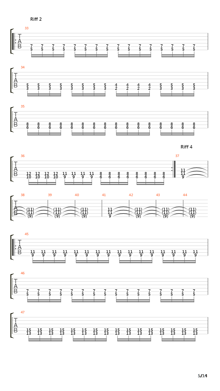 Soldiers Of Wotan吉他谱