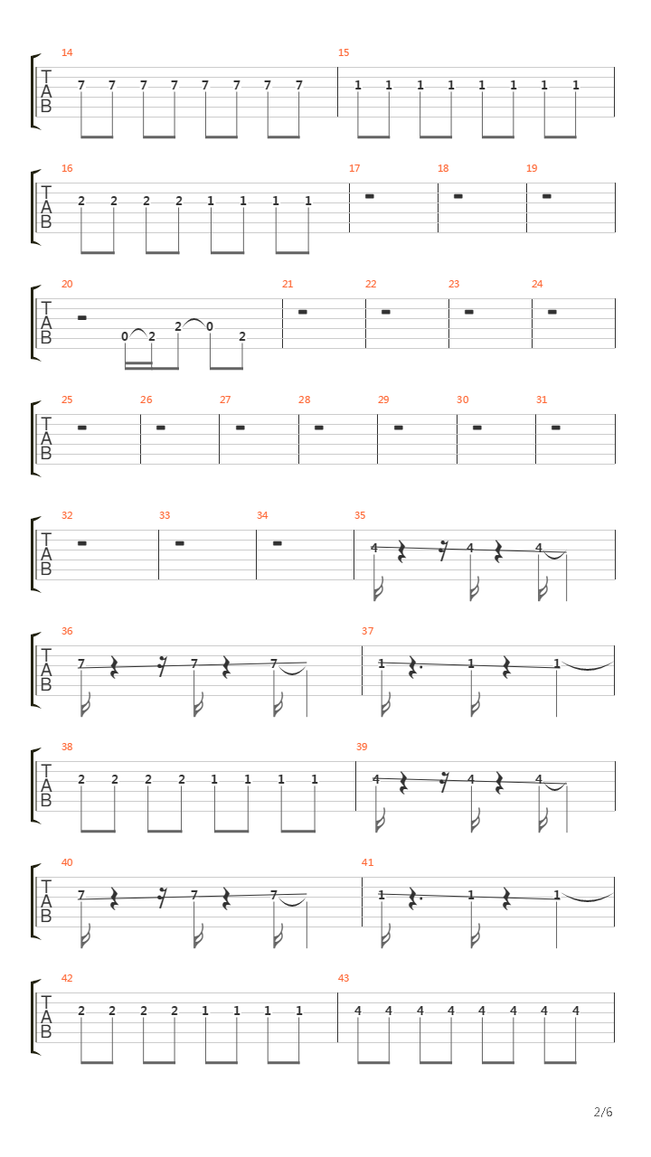 Bottom Of The Well吉他谱