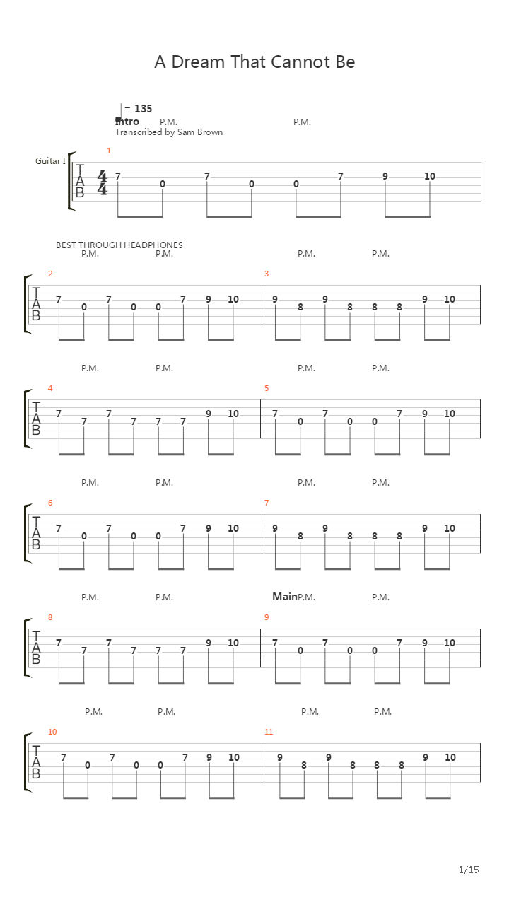A Dream That Cannot Be吉他谱