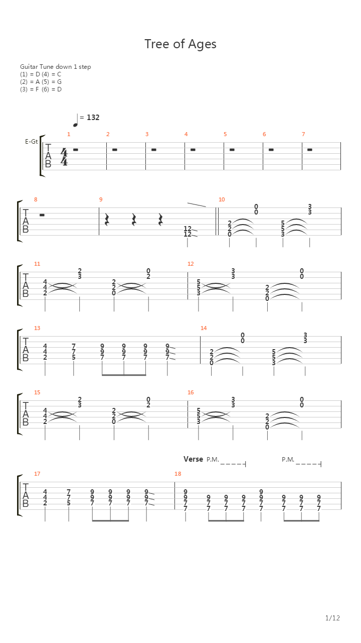 Tree Of Ages吉他谱