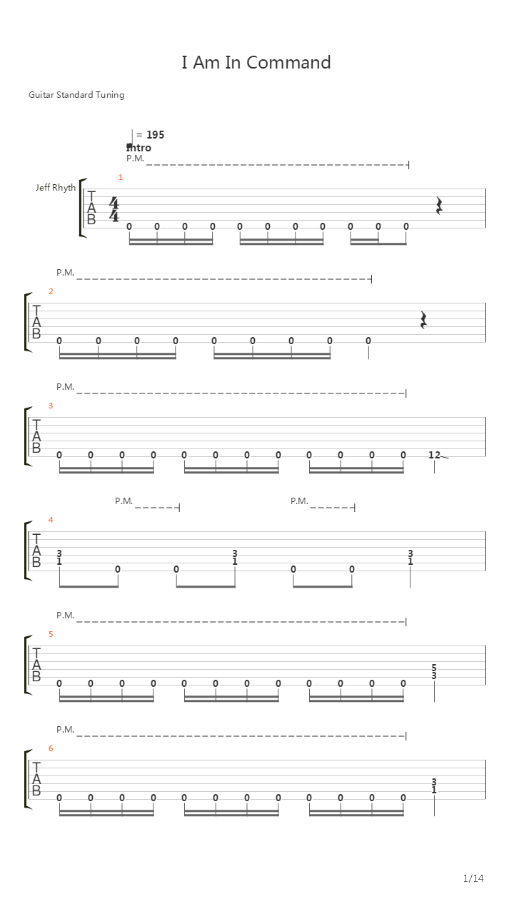 I Am In Command吉他谱