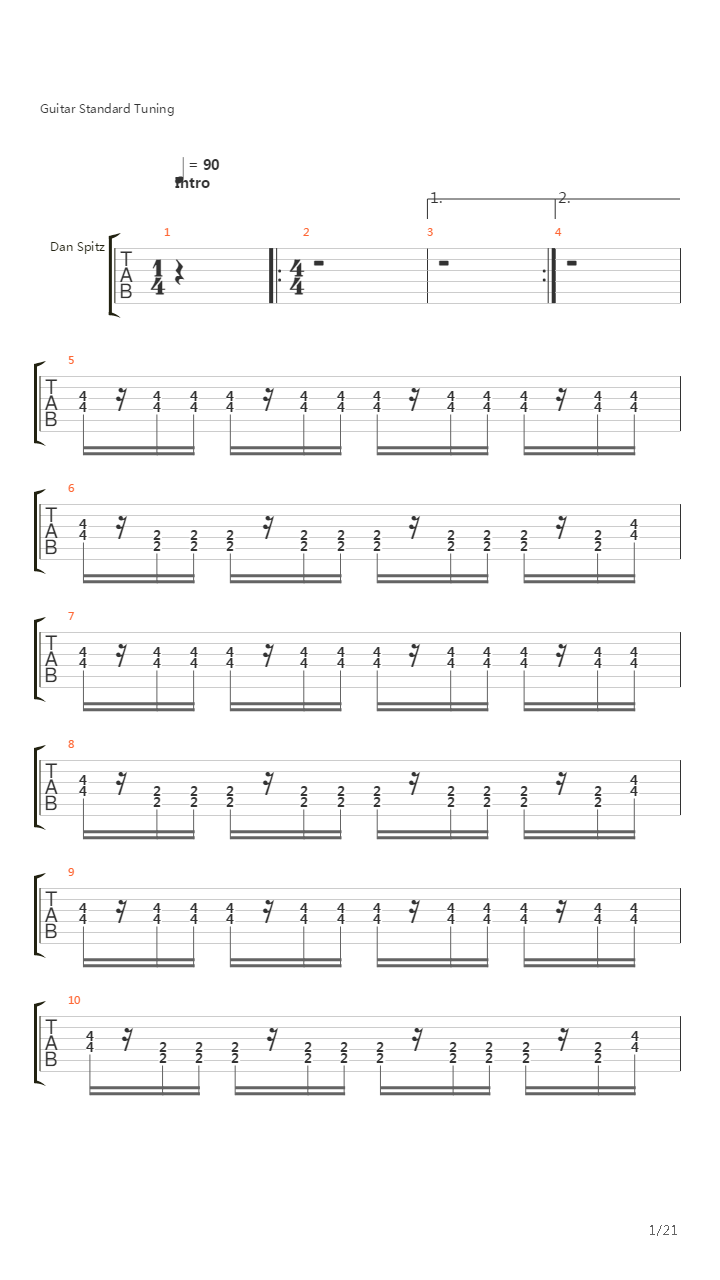 Air吉他谱