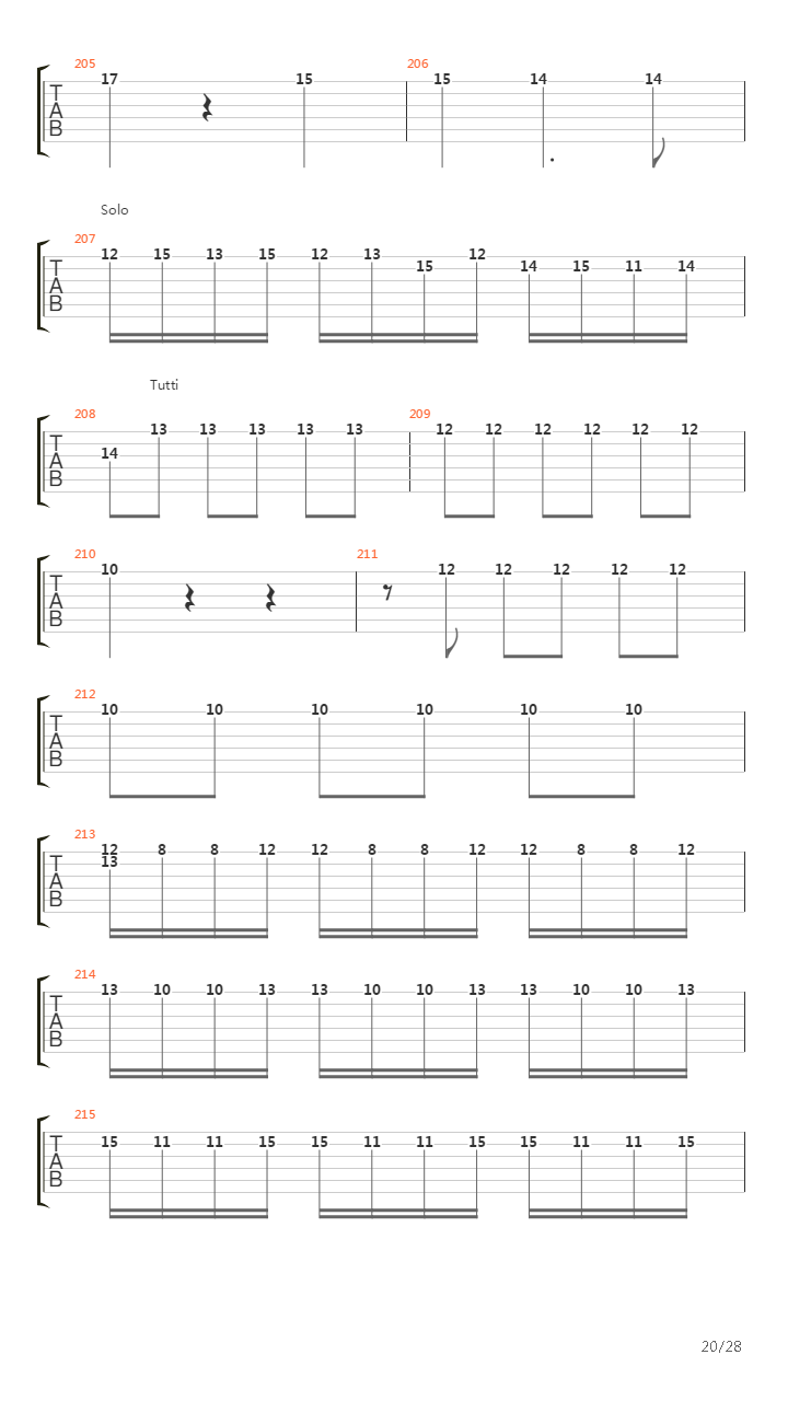 Concerto In A Minor N 8 Opus 3 Lestro Armonico吉他谱