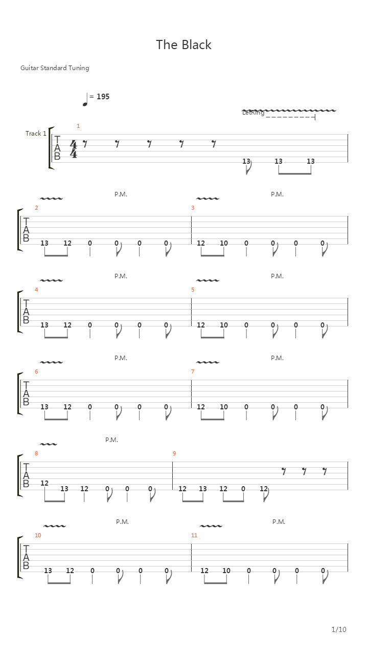 The Black吉他谱