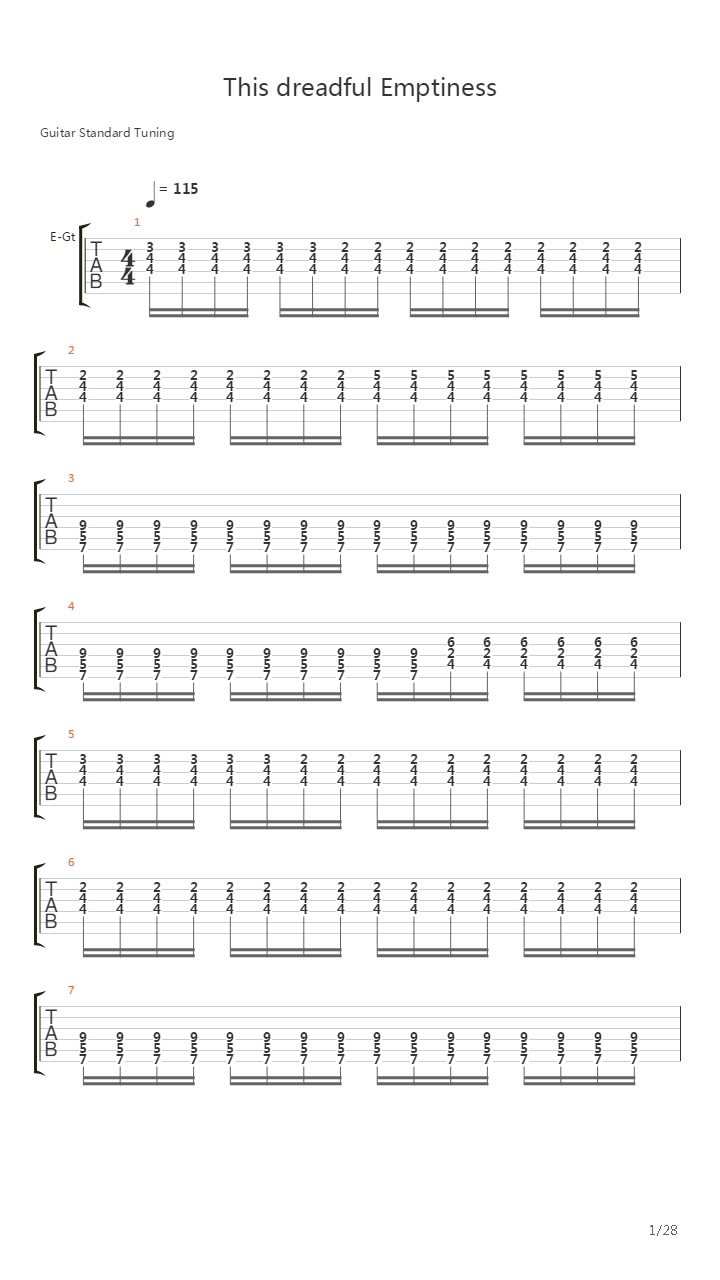 This Dreadful Emptiness吉他谱