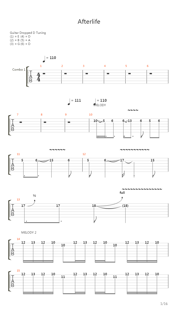 Afterlife吉他谱
