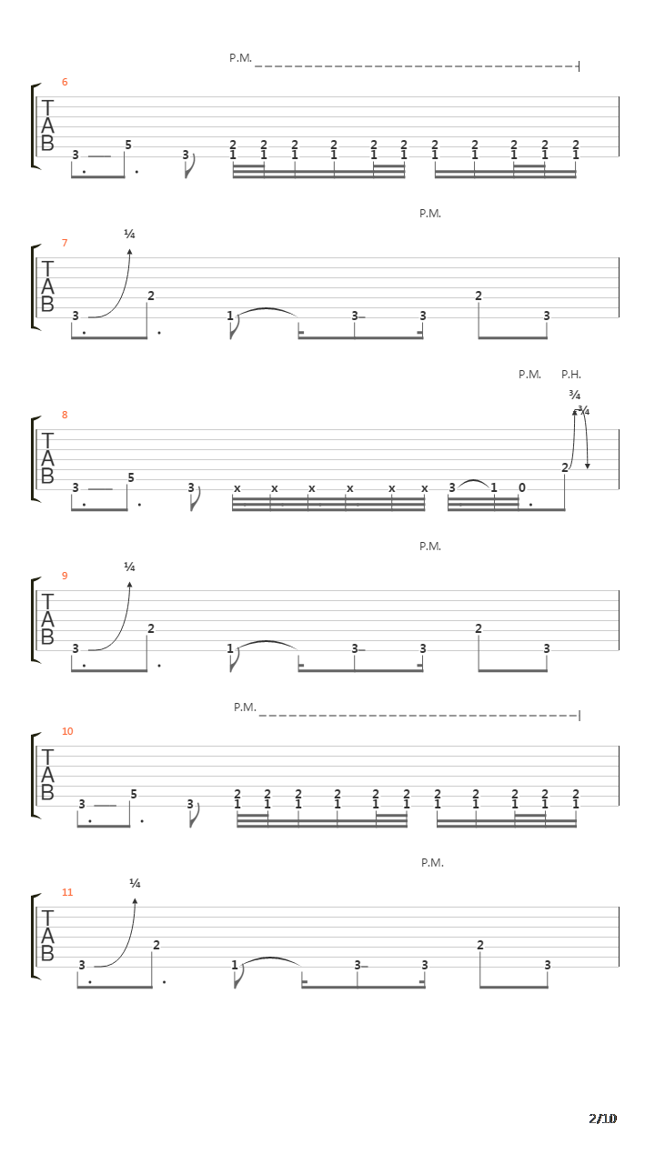 Karate吉他谱
