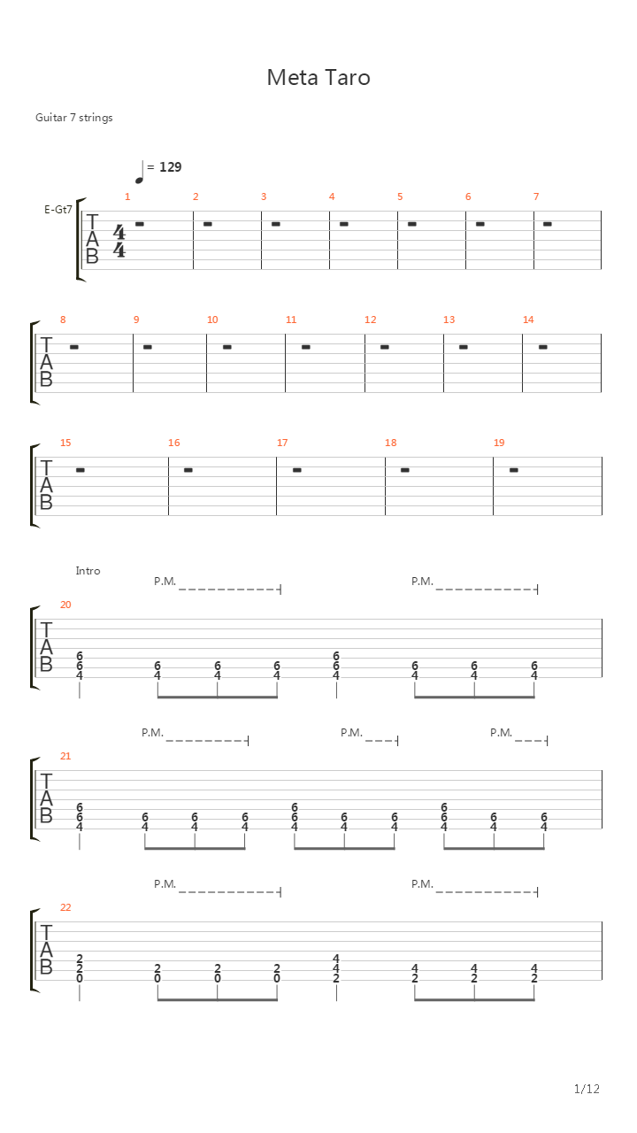 Meta Taro吉他谱