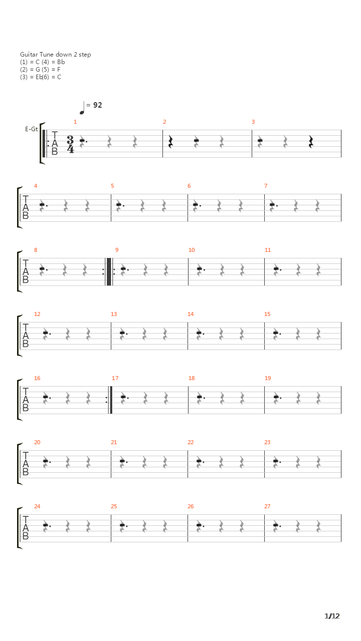 Throne Of Ice吉他谱