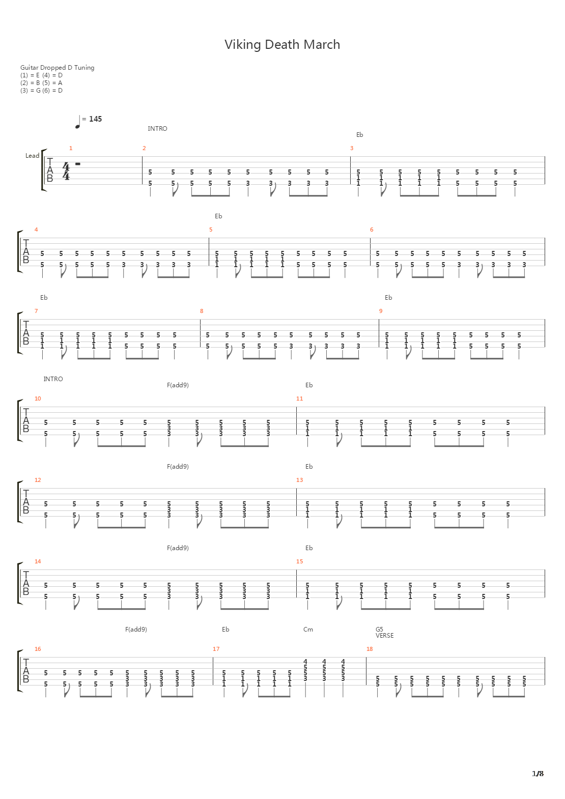 Viking Death March吉他谱