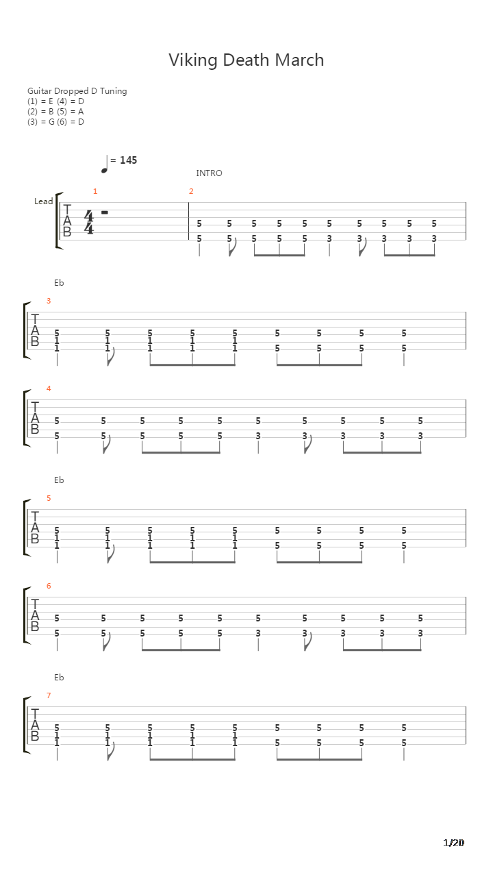 Viking Death March吉他谱