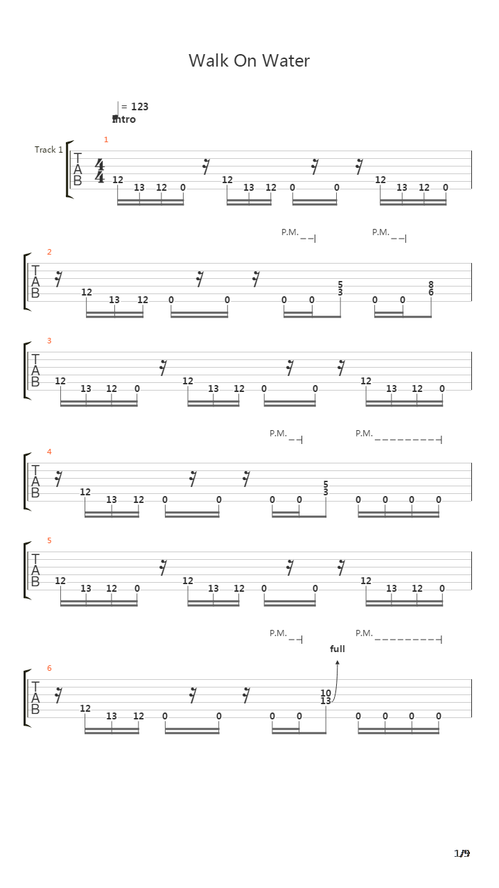 Walk On Water吉他谱