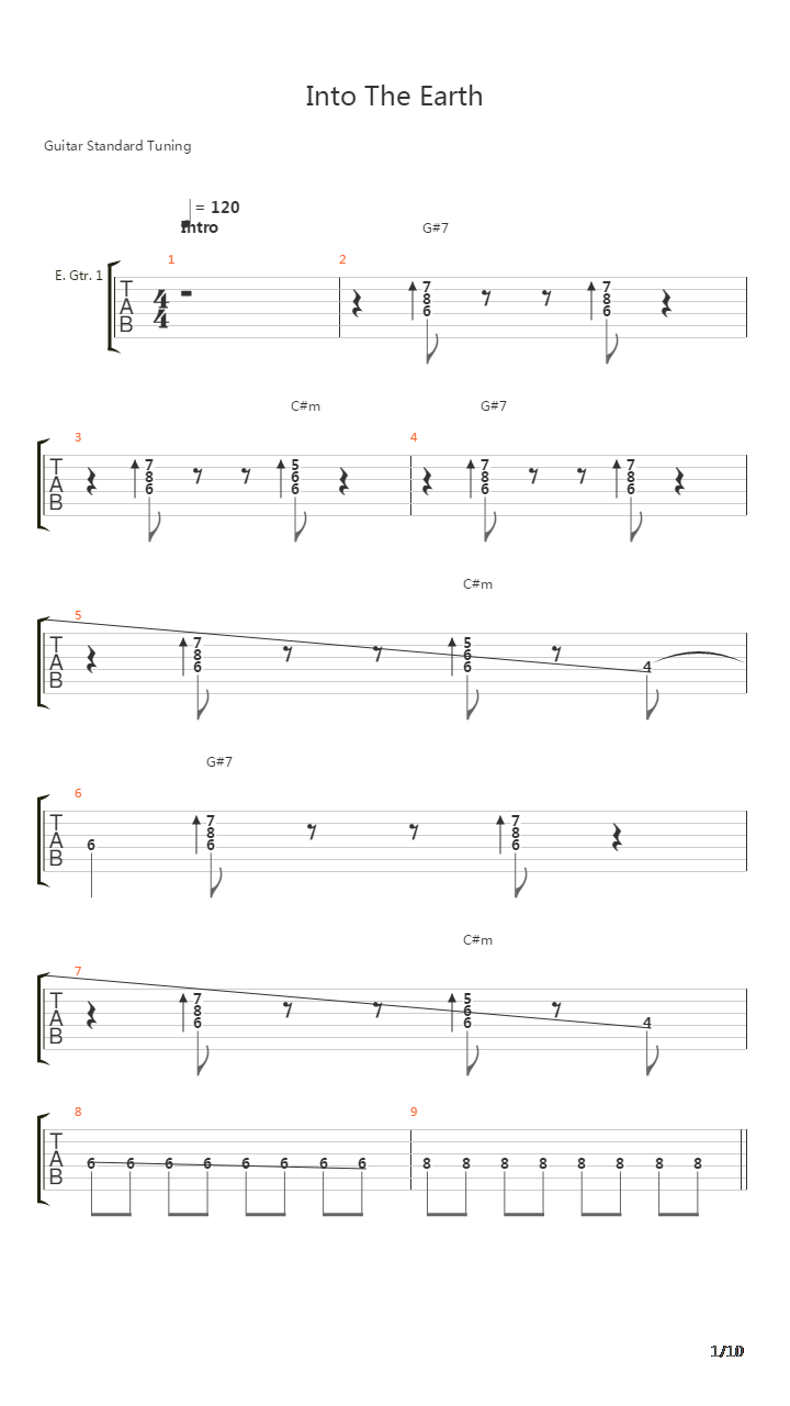 Into The Earth吉他谱