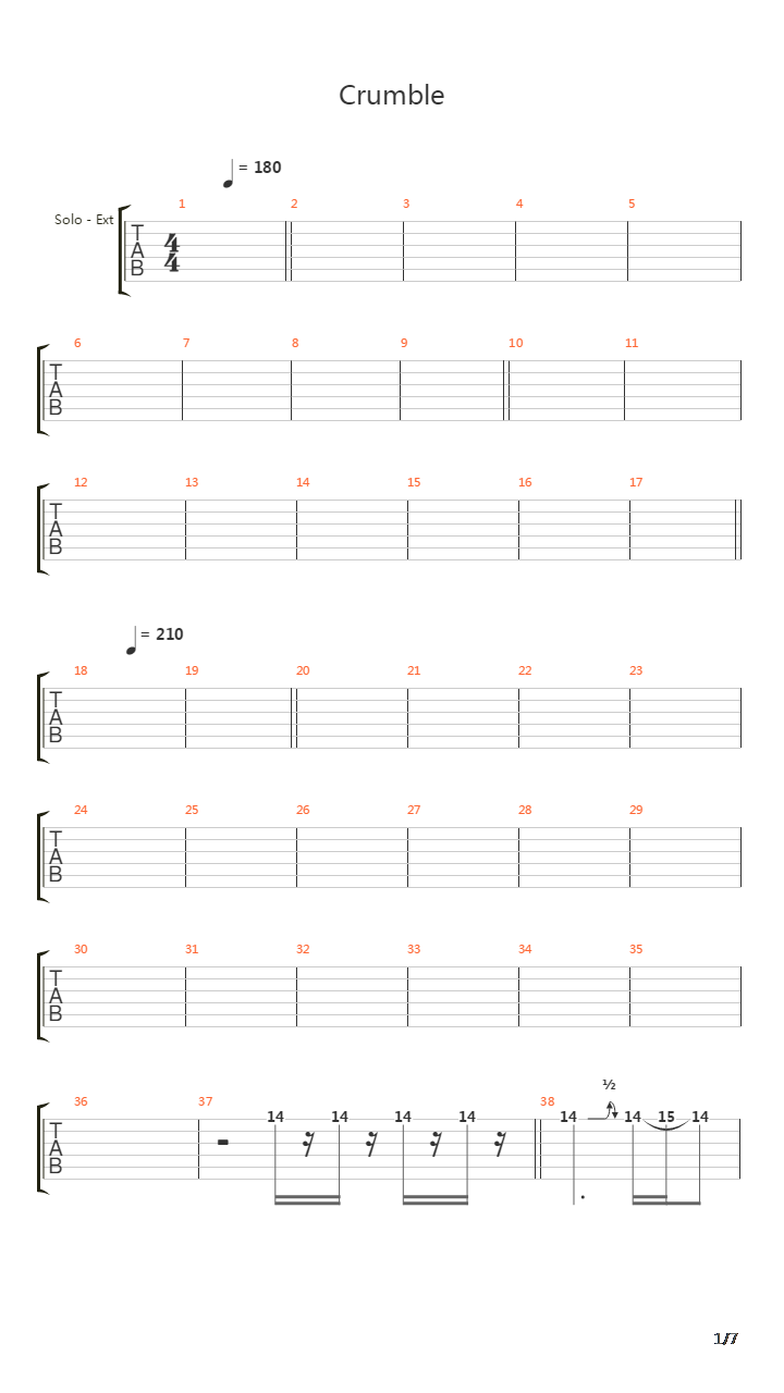 Crumble吉他谱