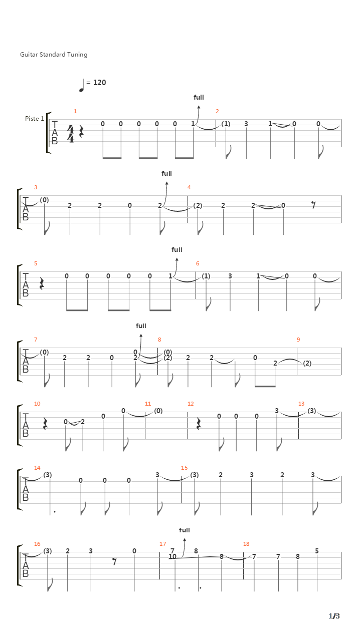 En Apesanteur吉他谱