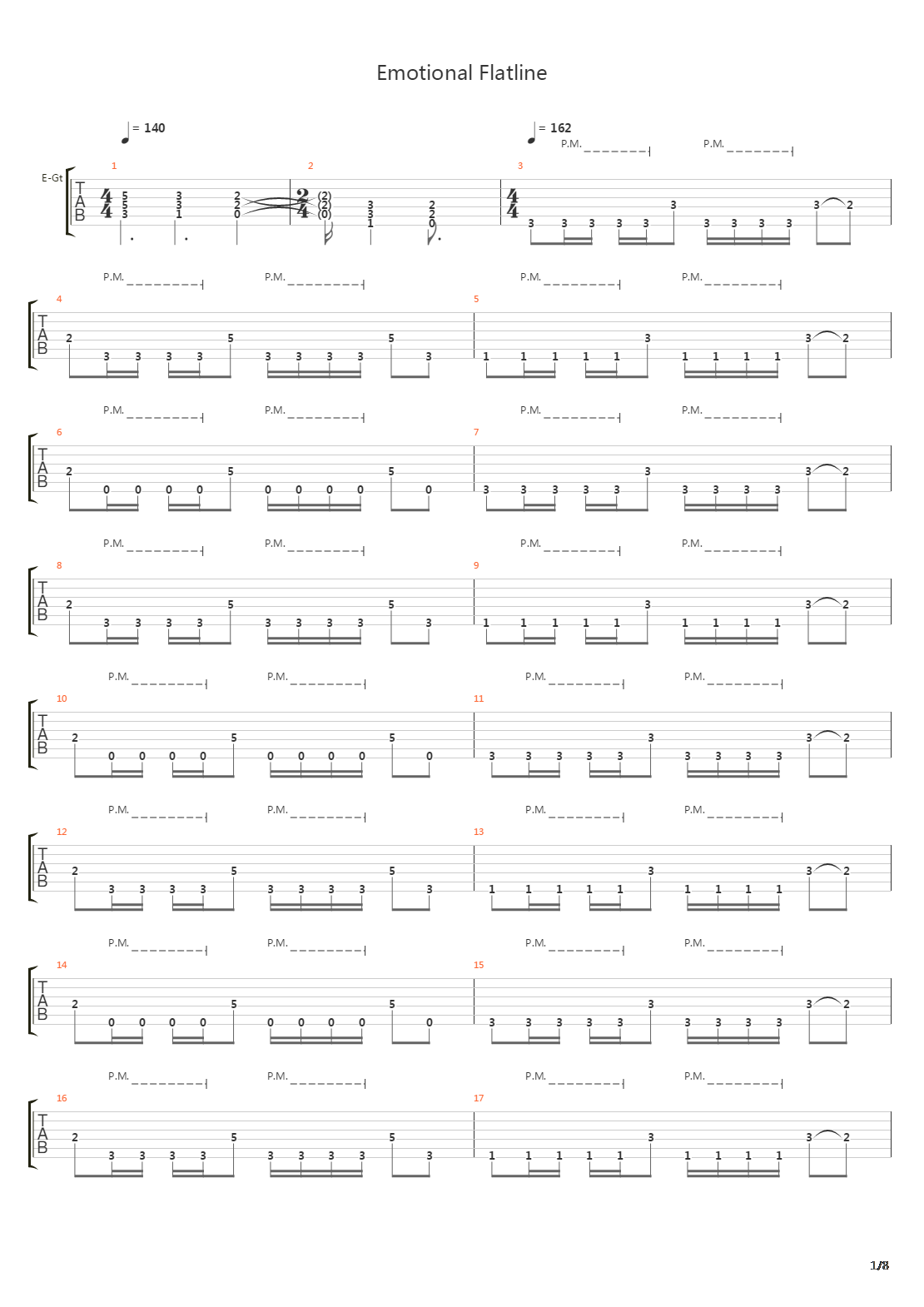 Emotional Flatline吉他谱