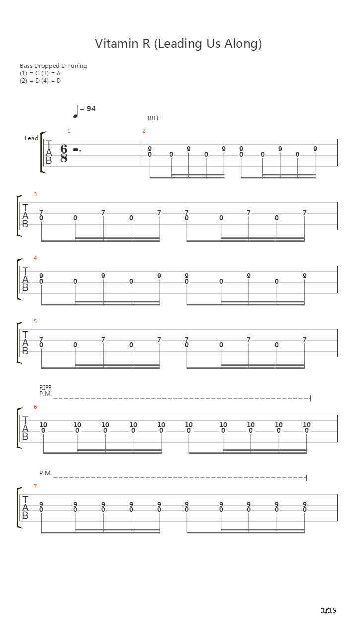 Vitamin R Leading Us Along吉他谱