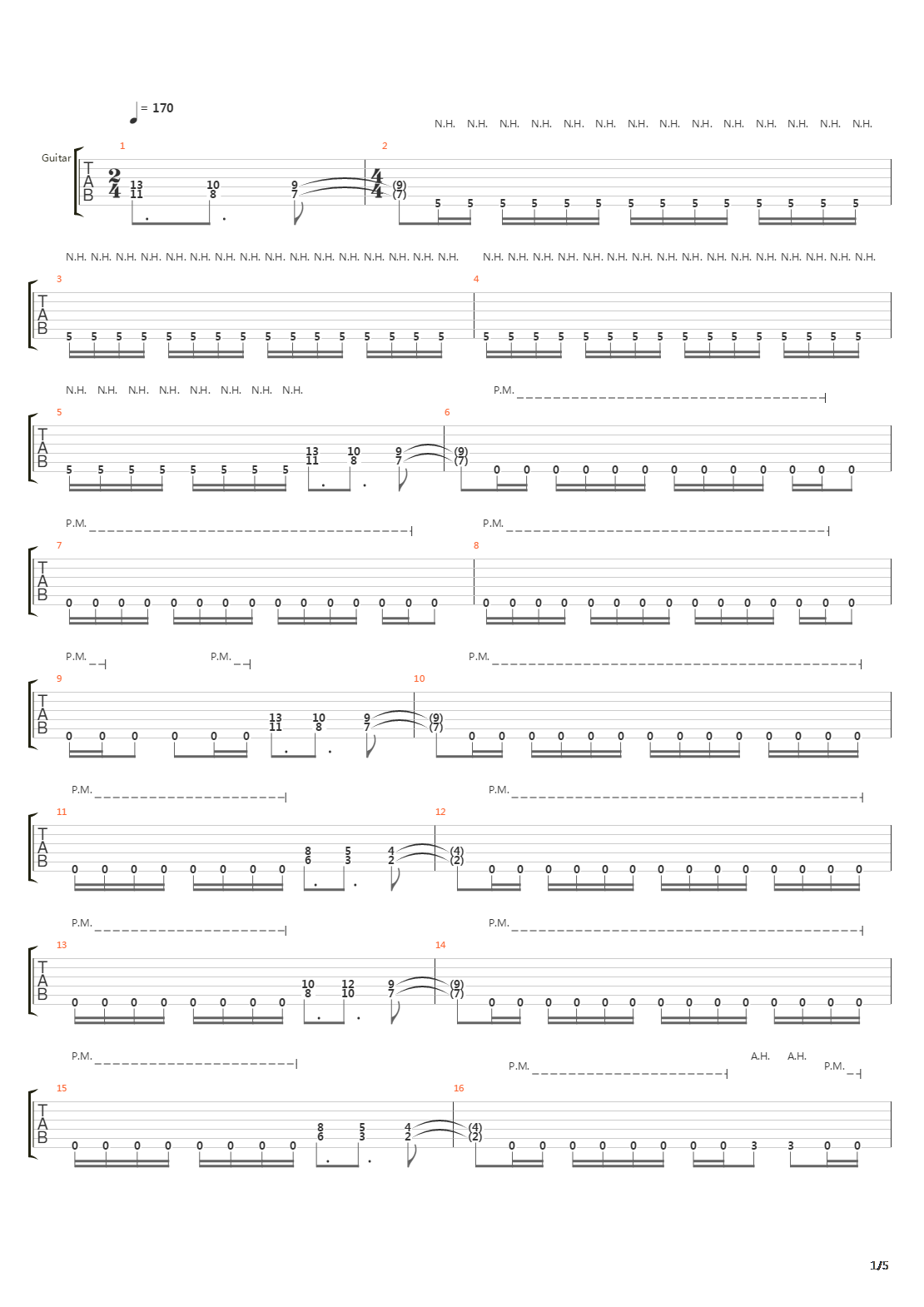 Lower The Line吉他谱