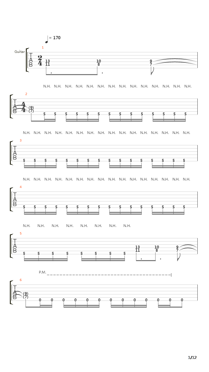 Lower The Line吉他谱