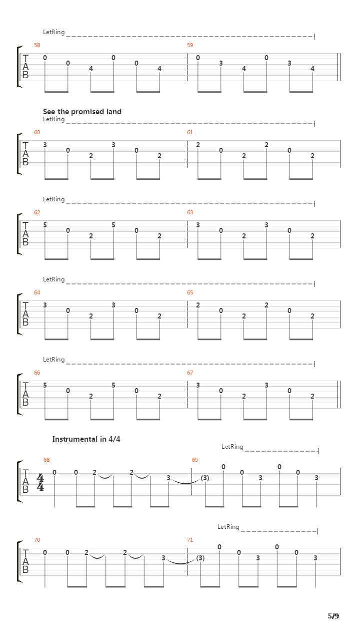Promised Land吉他谱