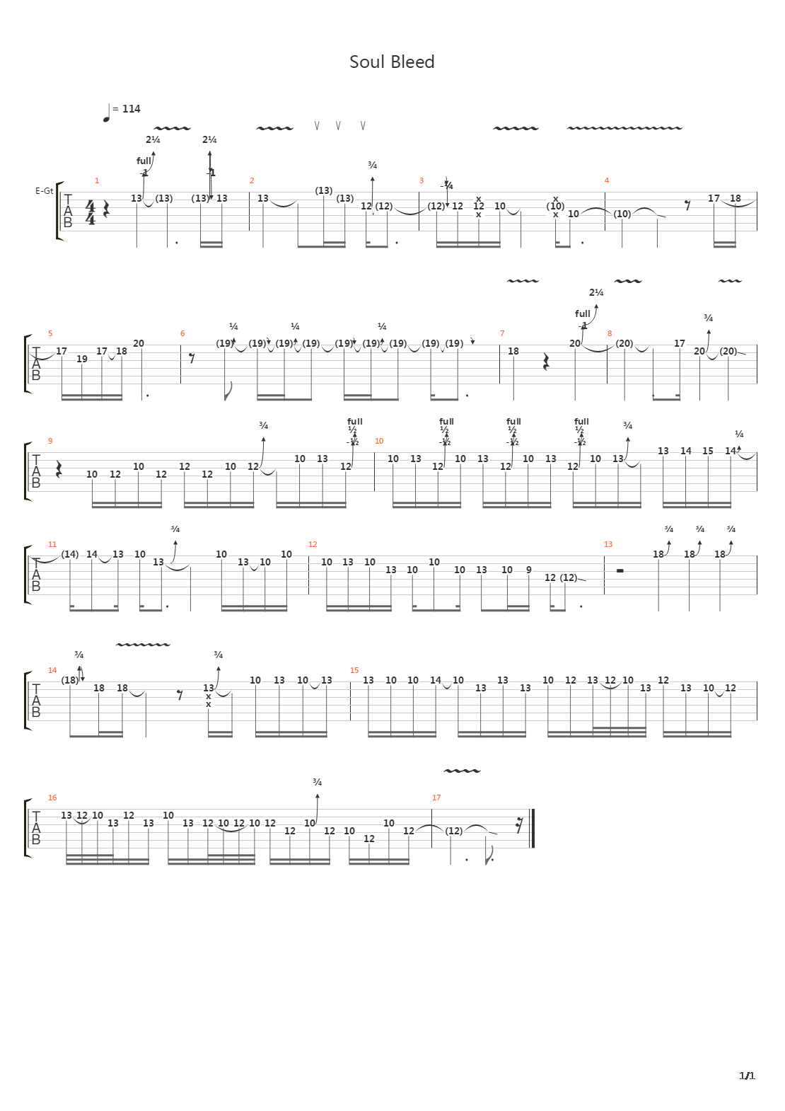 Soul Bleed吉他谱