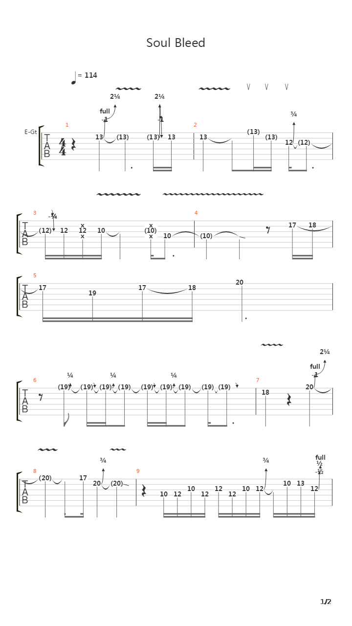 Soul Bleed吉他谱