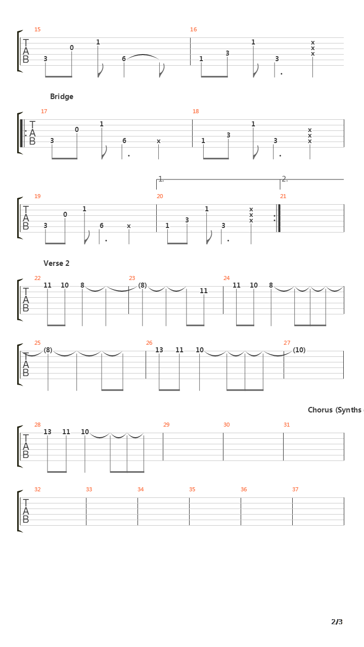 Battle Of The Bands吉他谱