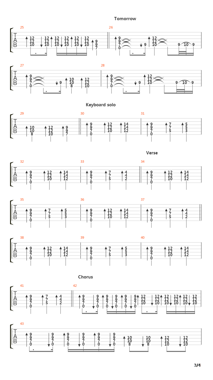 Echoes Of Tomorrow吉他谱