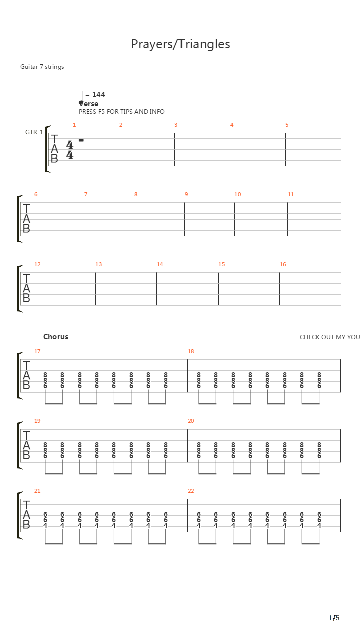 Prayers Triangles吉他谱