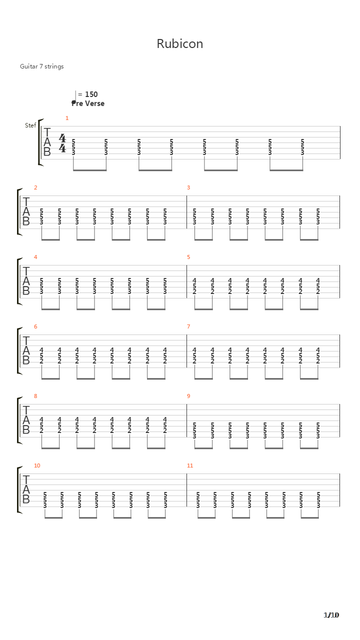 Rubicon吉他谱