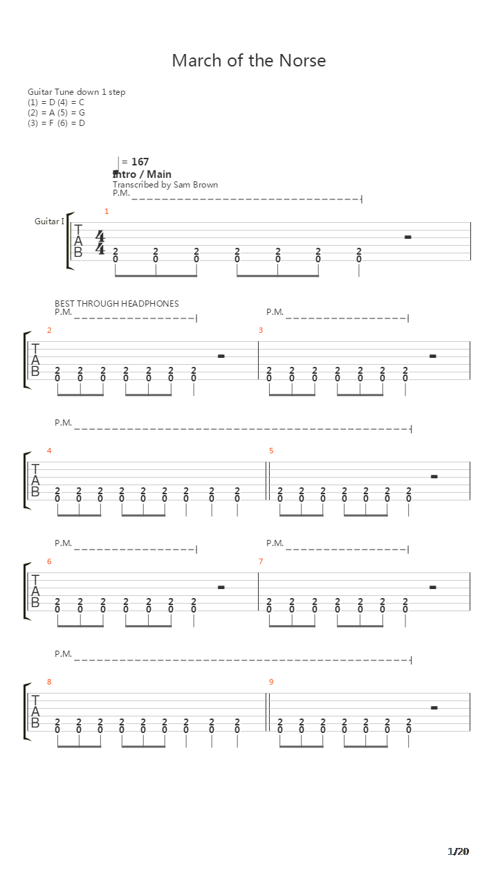 March Of The Norse吉他谱