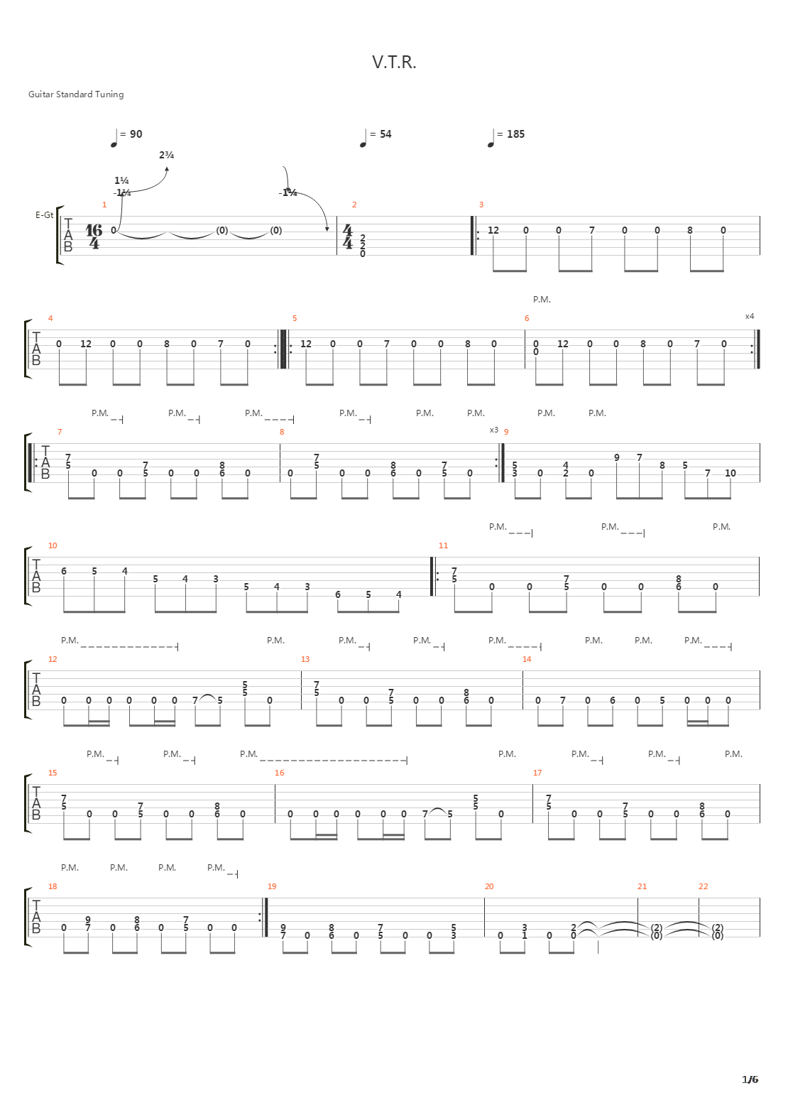 Vtr吉他谱