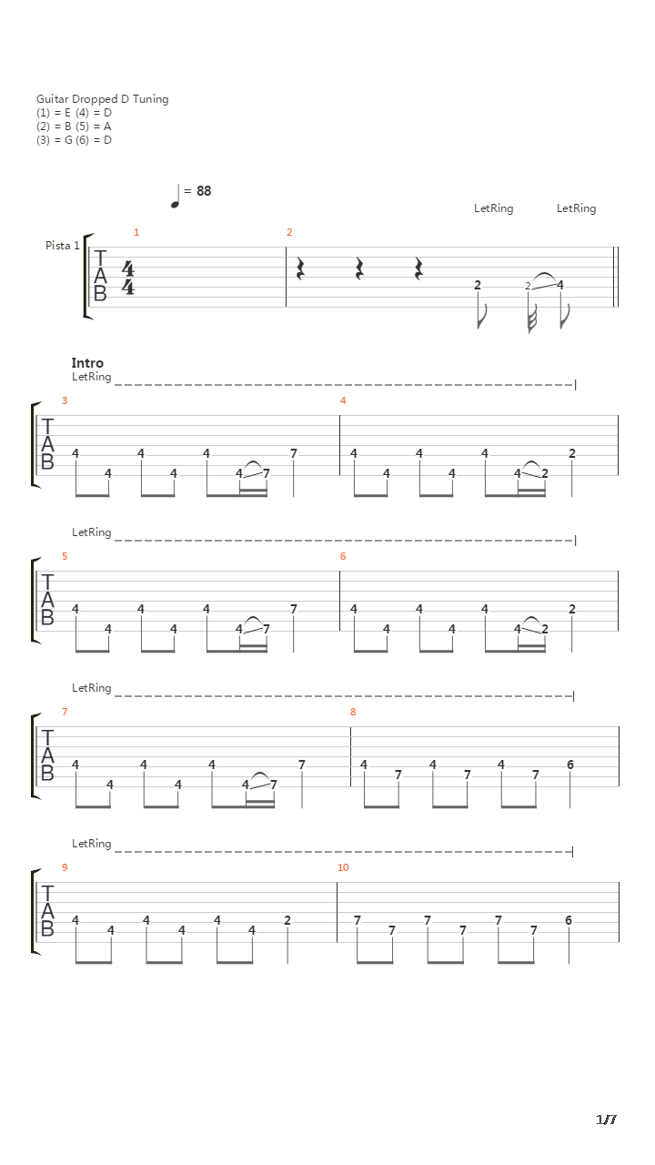 Kuukoku No Kyouon吉他谱