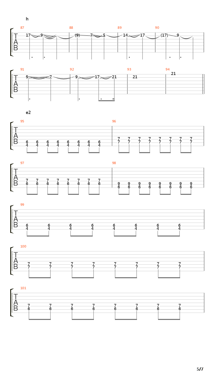 Kuukoku No Kyouon吉他谱