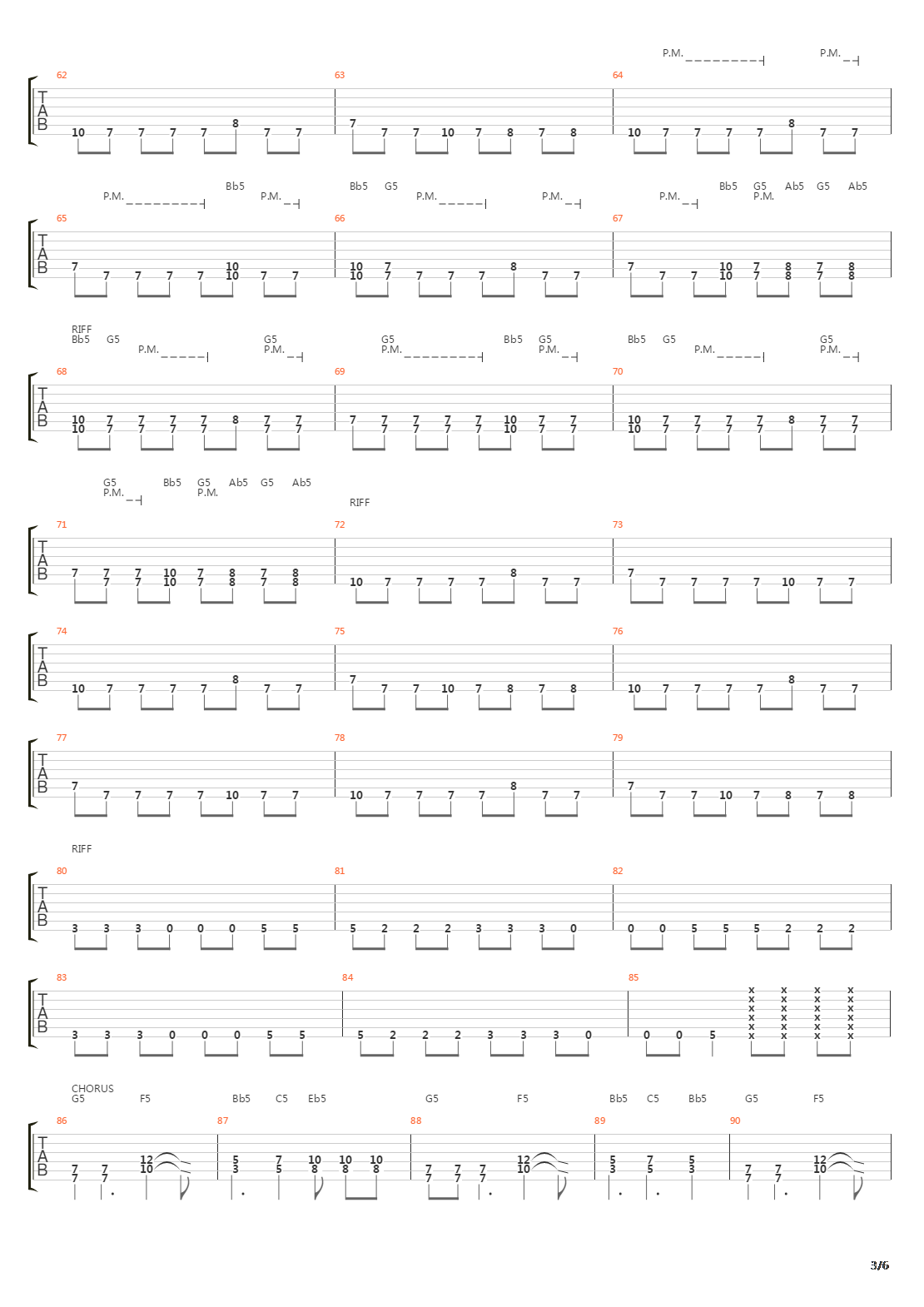 Inside The Fire吉他谱