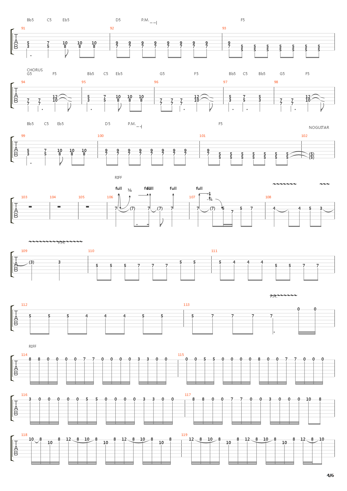 Inside The Fire吉他谱