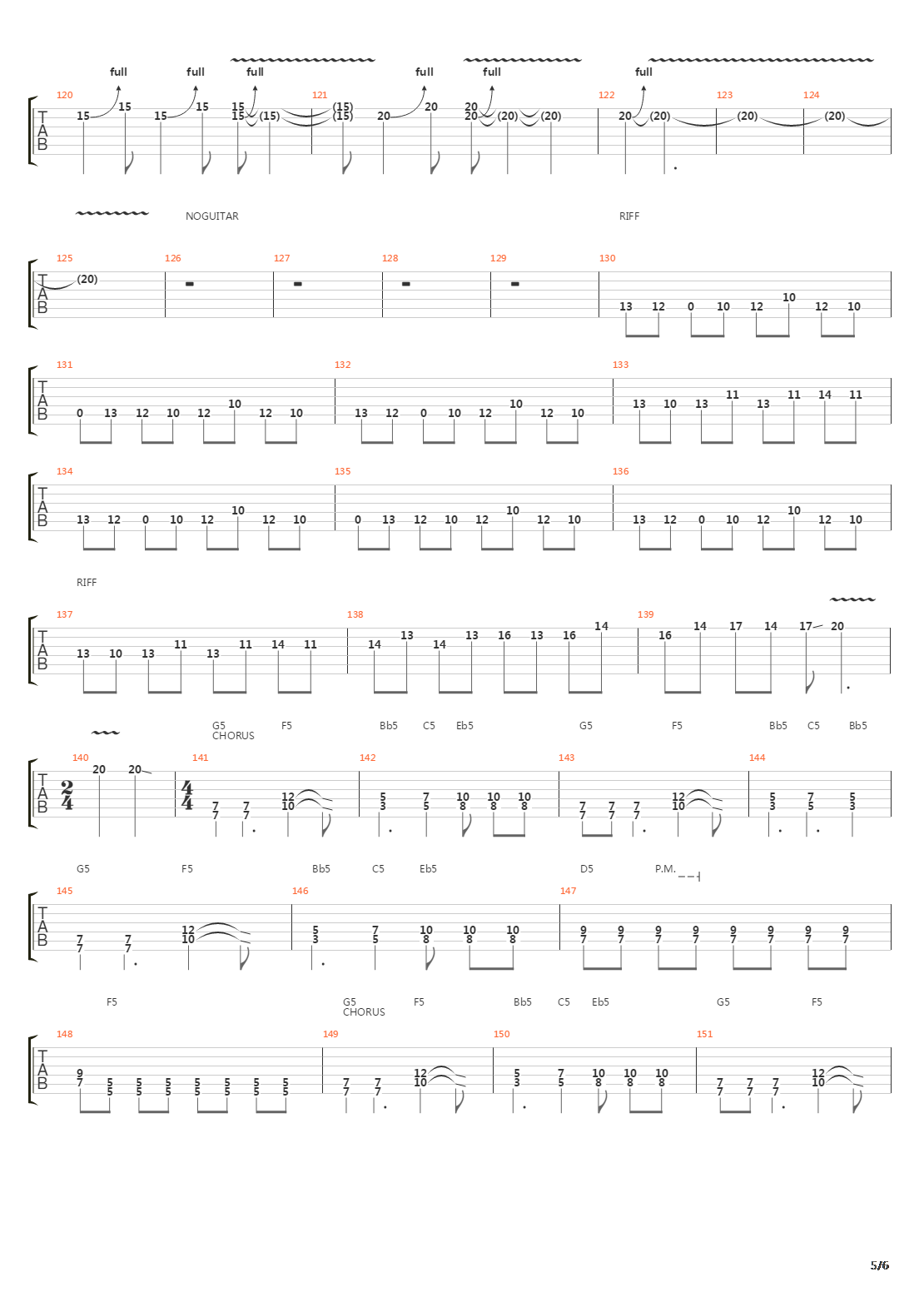 Inside The Fire吉他谱