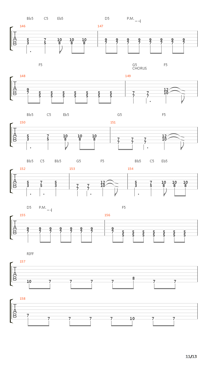 Inside The Fire吉他谱