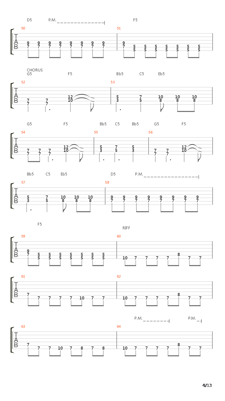 Inside The Fire吉他谱