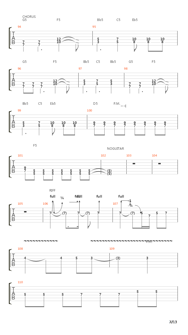 Inside The Fire吉他谱