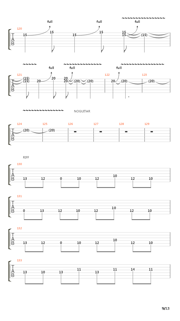 Inside The Fire吉他谱