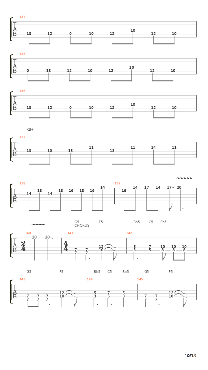 Inside The Fire吉他谱