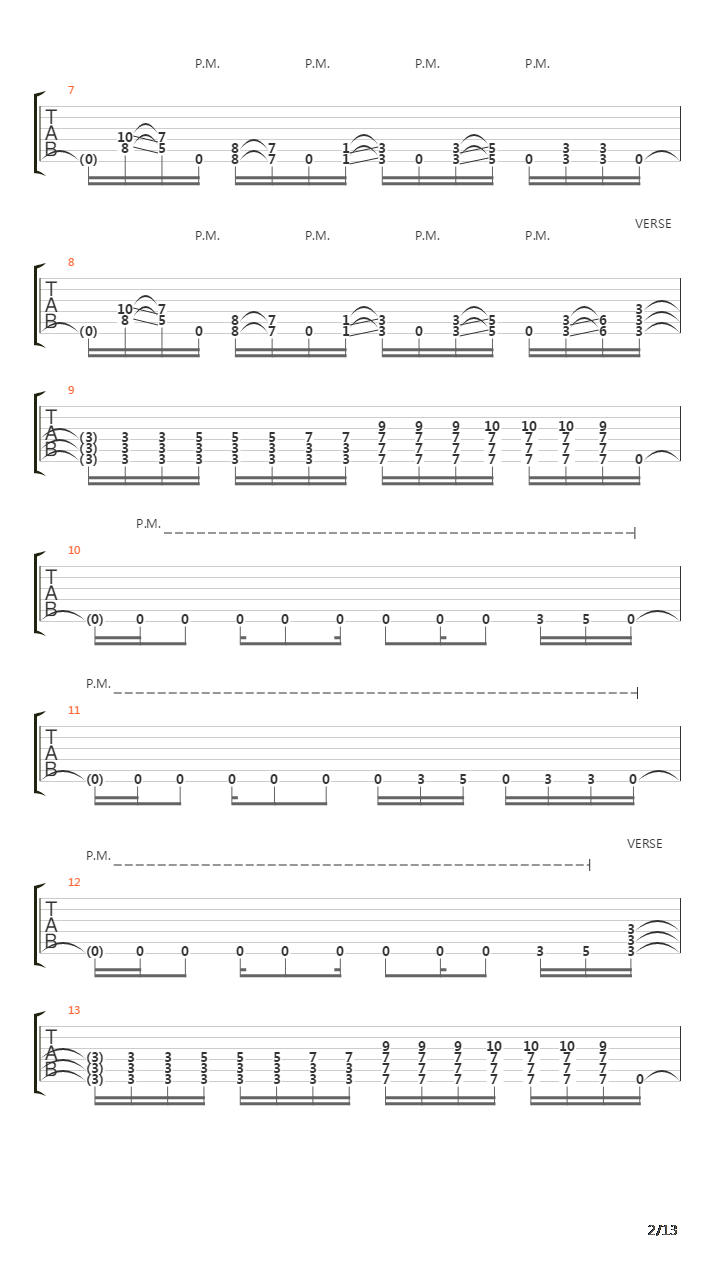 Stricken吉他谱