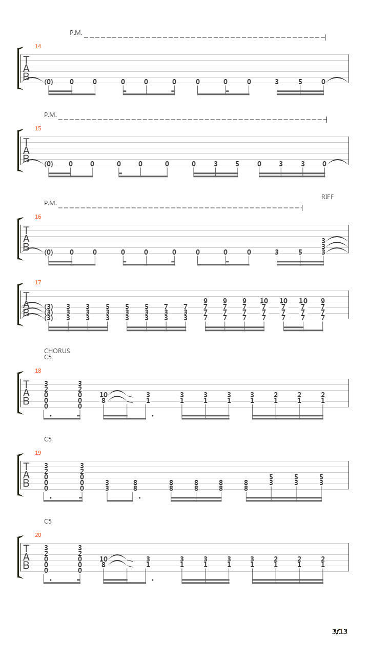 Stricken吉他谱