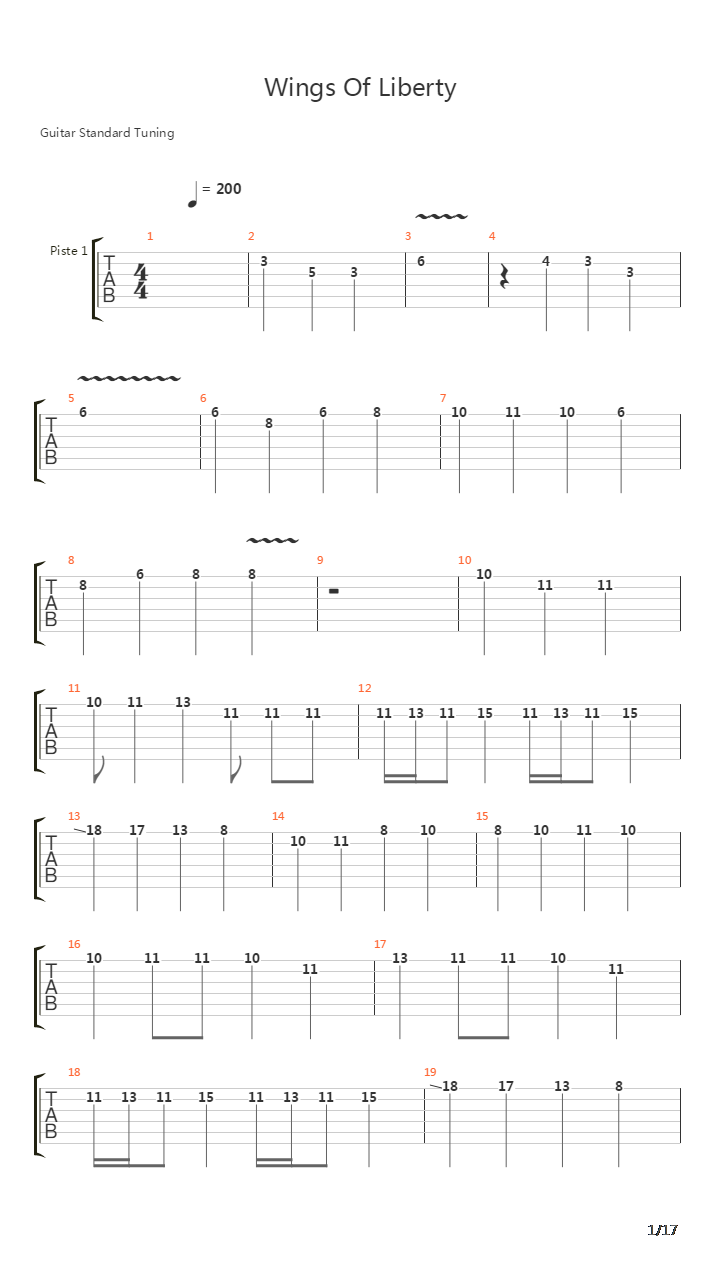 Wings Of Liberty吉他谱
