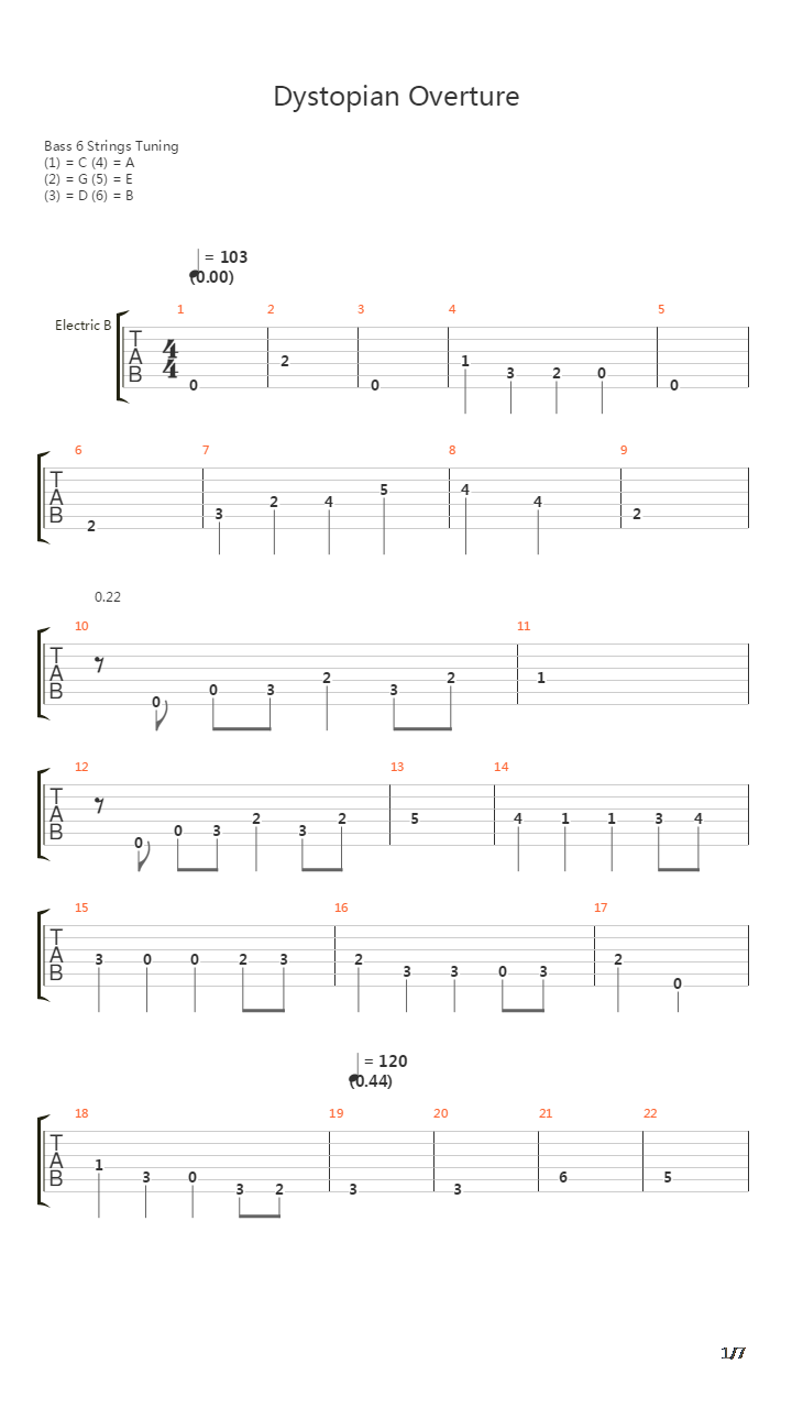 Dystopian Overture吉他谱