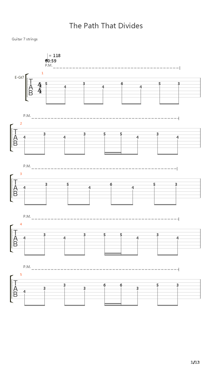 The Path That Divides吉他谱