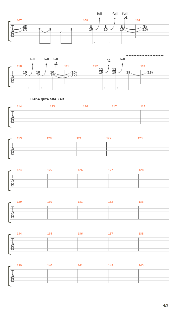 Zeit Bleib Stehn吉他谱